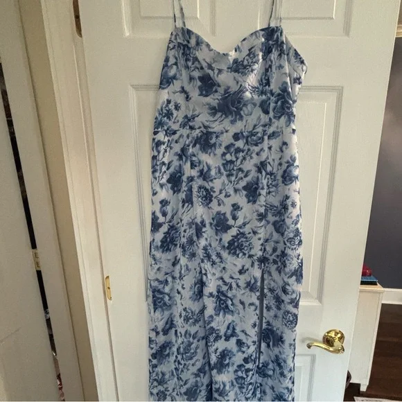Abercrombie & Fitch Blue Floral Midi Dress - Picture 11 of 12